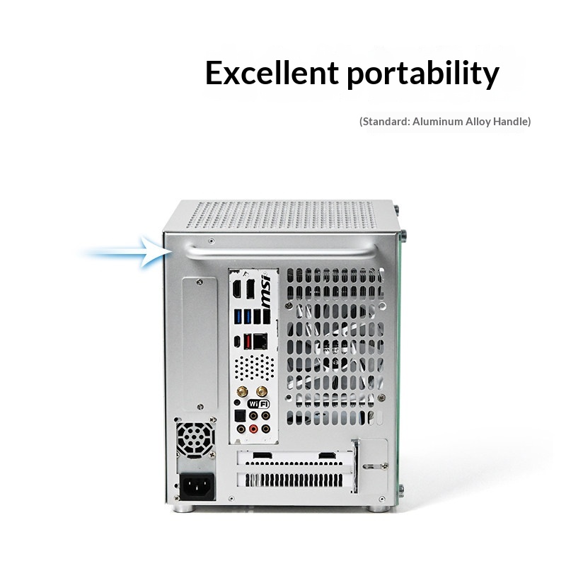 11-литровый алюминиевый портат – обзор и цена Portable Aluminum Itx Case Carry Handle