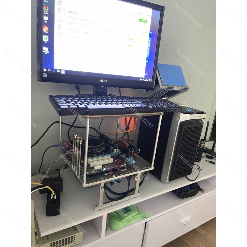 Корпус для компьютера JXK-K2 O – обзор и цена Aluminum Open Frame Test Bench Water Cooling